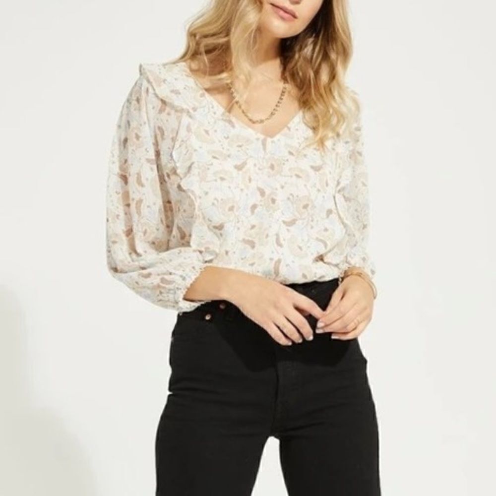 Gentle Fawn Maleah Blouse Ruffle Top Women’s XS